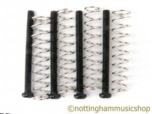 4 HUMBUCKER PICKUP SCREWS AND SPRINGS BLACK